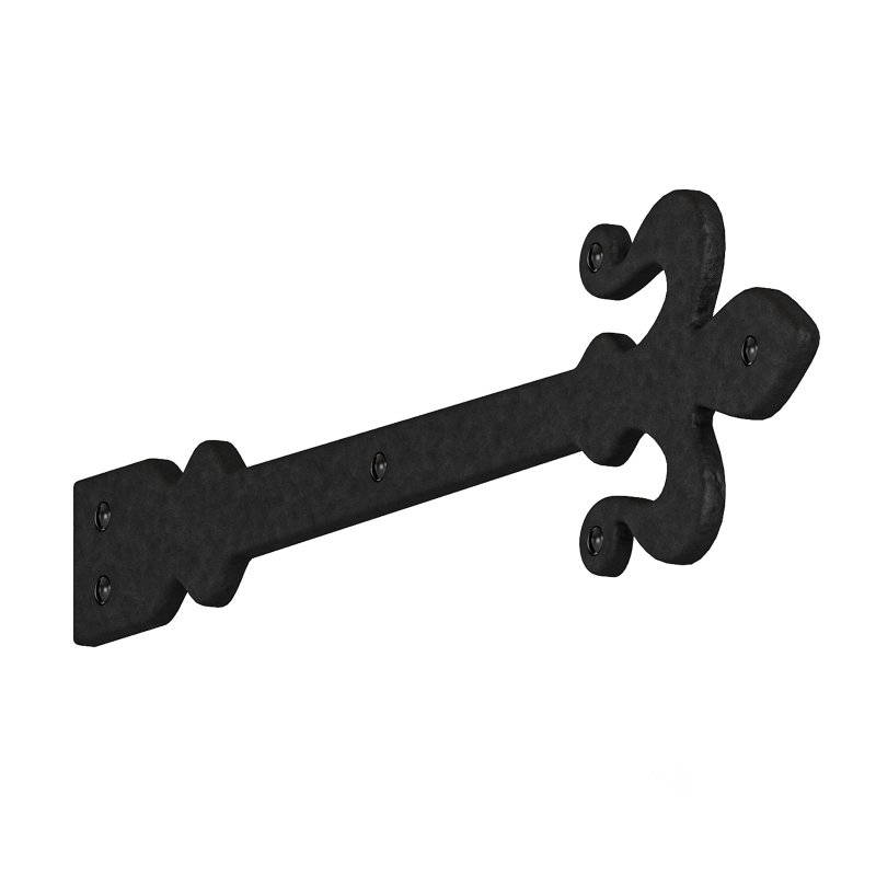 Wrought Iron Dummy Door Hinge Fleur De Lis 16″ Hinges Image 10