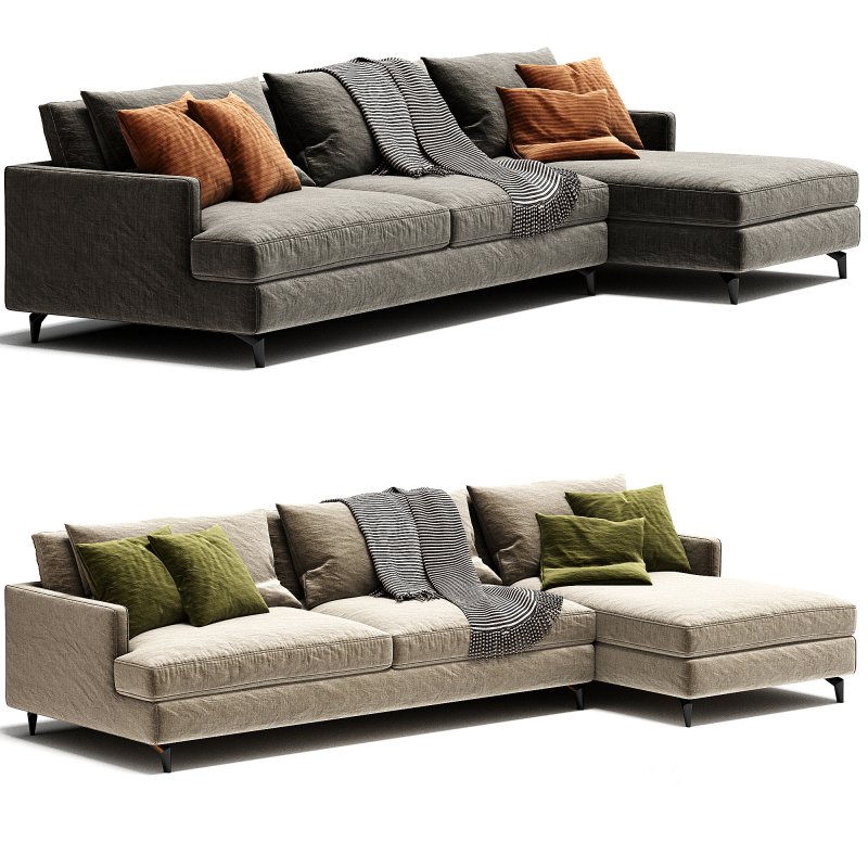 DAVE Sofa Bed With Chaise Longue By Milano Bedding Image 3