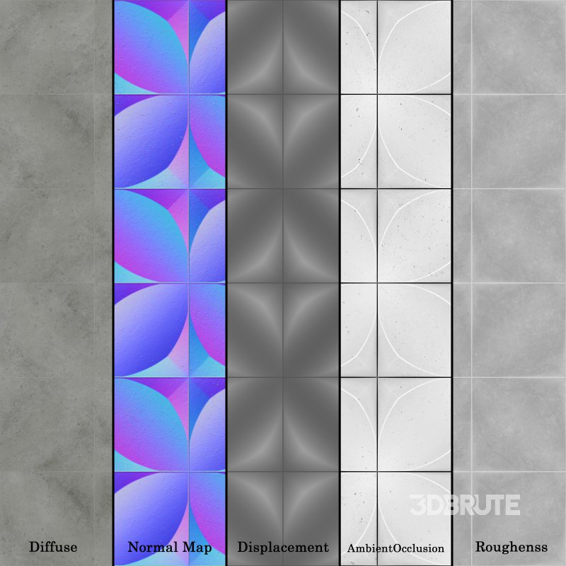 Dune Concrete Wall Tile (Seamless) Image 6