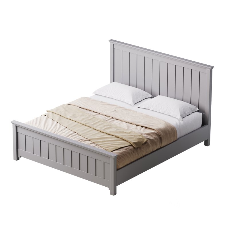 Solid Color Wood Bed Image 11
