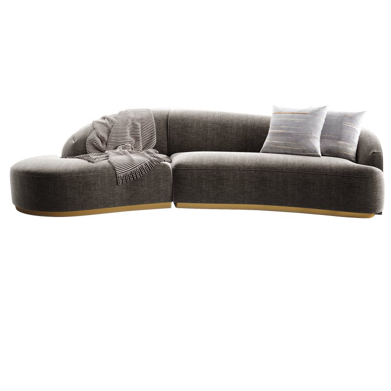 Reya Curved Sectional Sofa Lounge Image 2