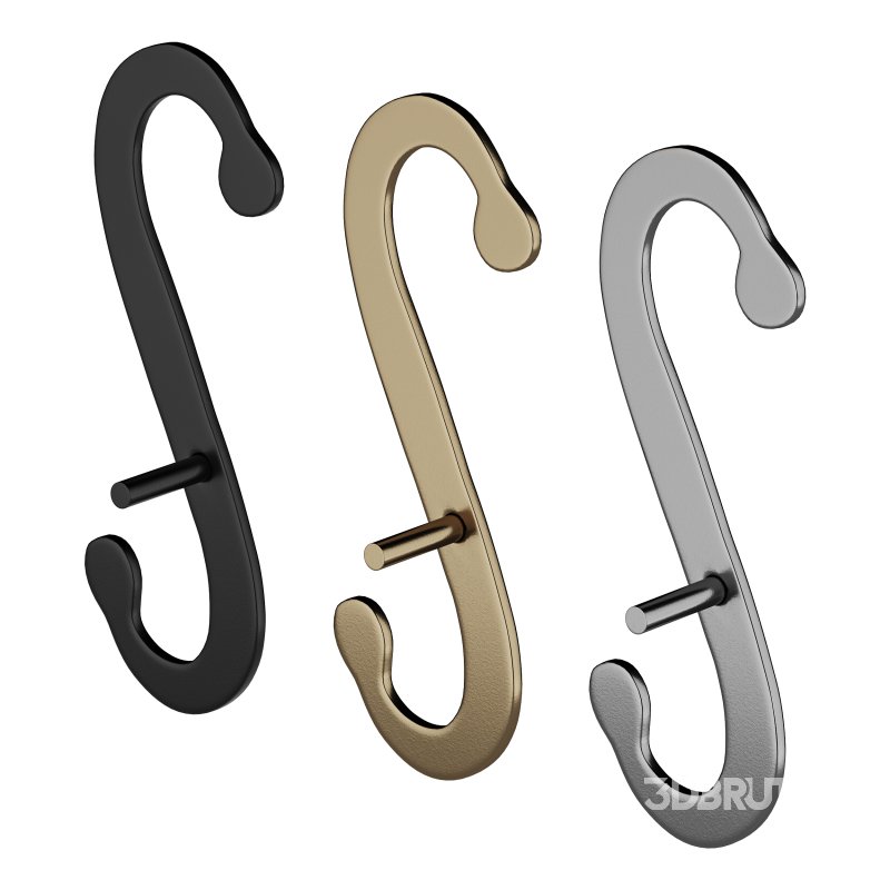 Shutter Dog Pair Black Decorative S Shaped Wrought Iron Image 3