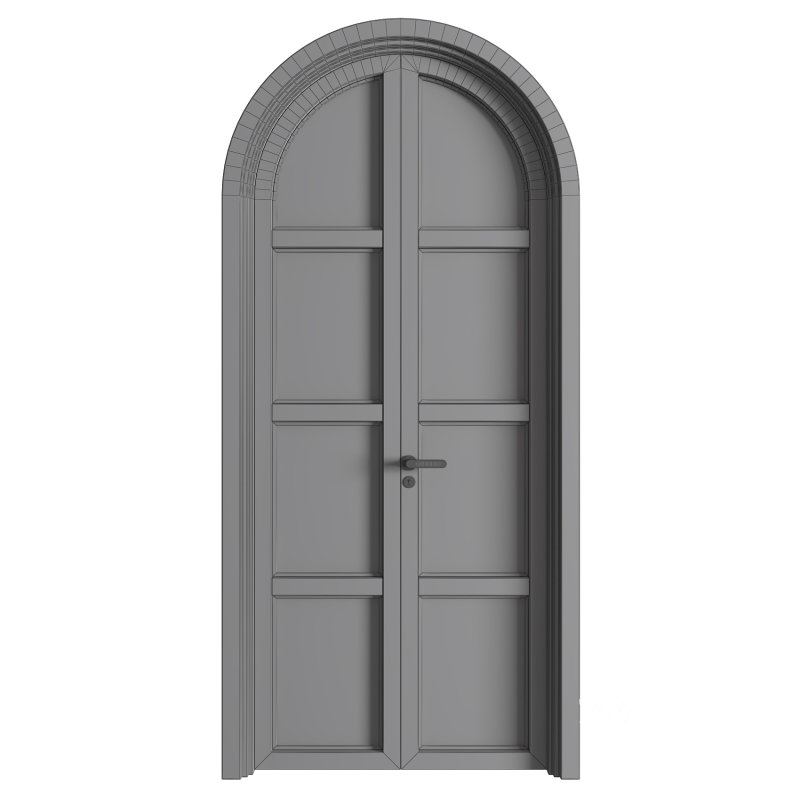 Arched Wooden Glass Door 07 Image 4