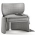 Emilia Gray fabric Lounge Chair - Thumbnail 6