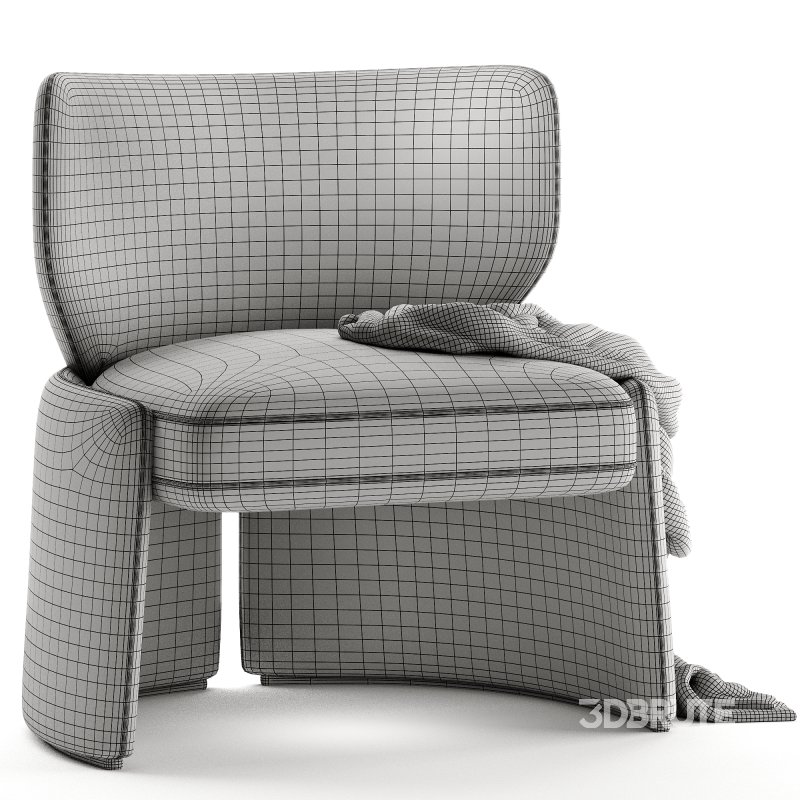 Emilia Gray fabric Lounge Chair Image 6