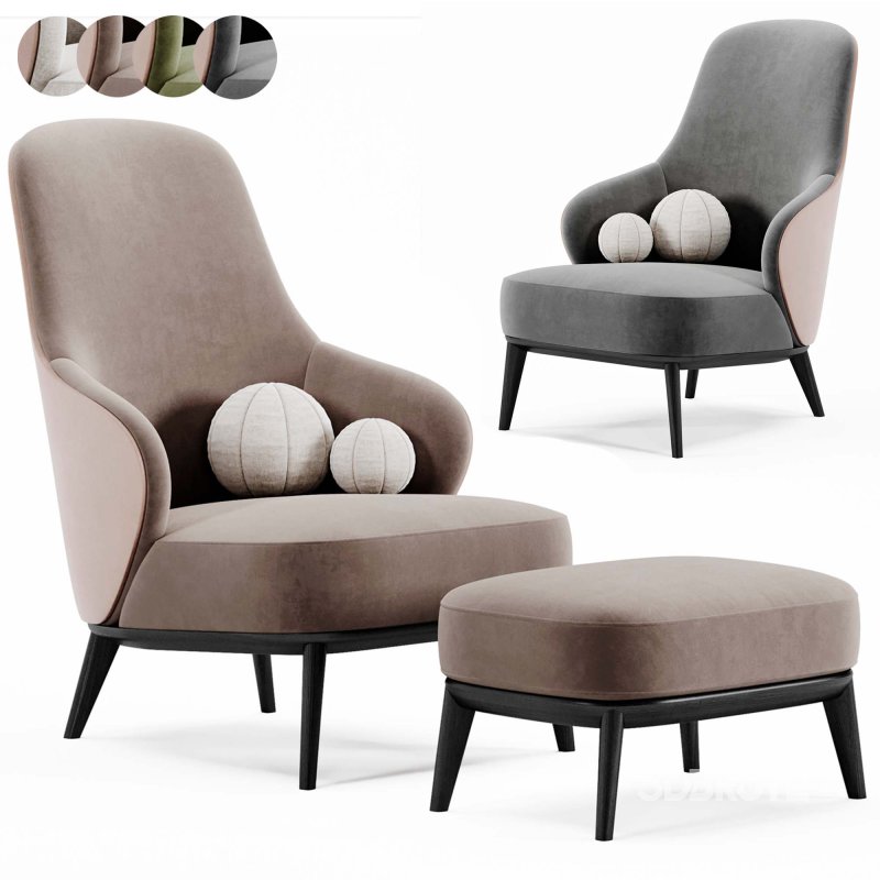 LESLIE armchair by Minotti Image 1