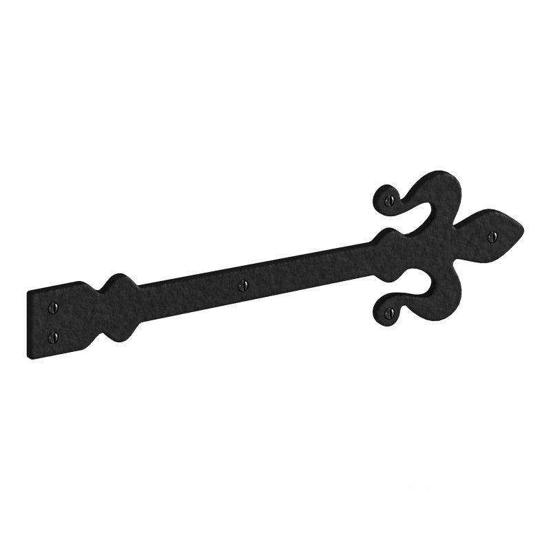 Wrought Iron Dummy Door Hinge Fleur De Lis 16″ Hinges Image 2