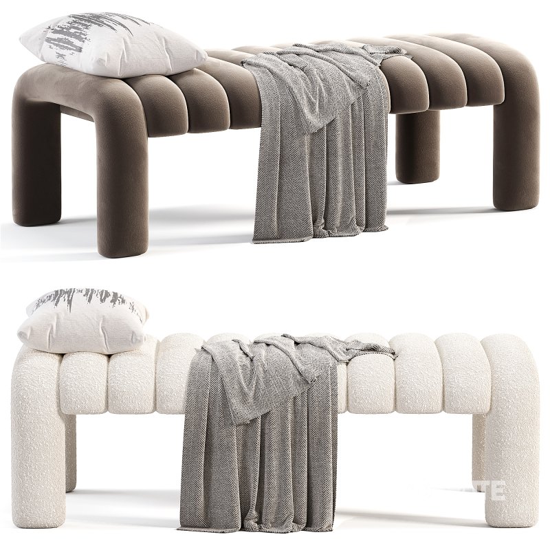 Willis Bench Boucle Natural Image 3