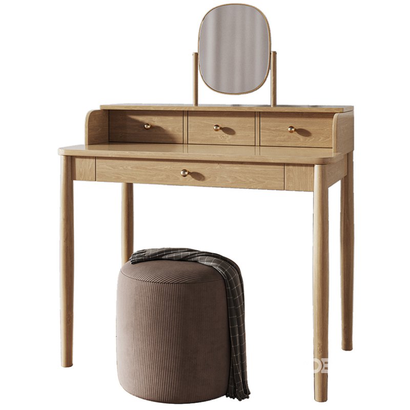 Dressing Table Lussan and KOFI 2 Pouffe Image 2