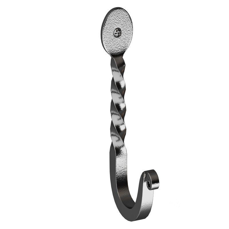 Wrought Iron Twisted Hooks 4.5″ Wall Mount Hanger Hooks Image 4