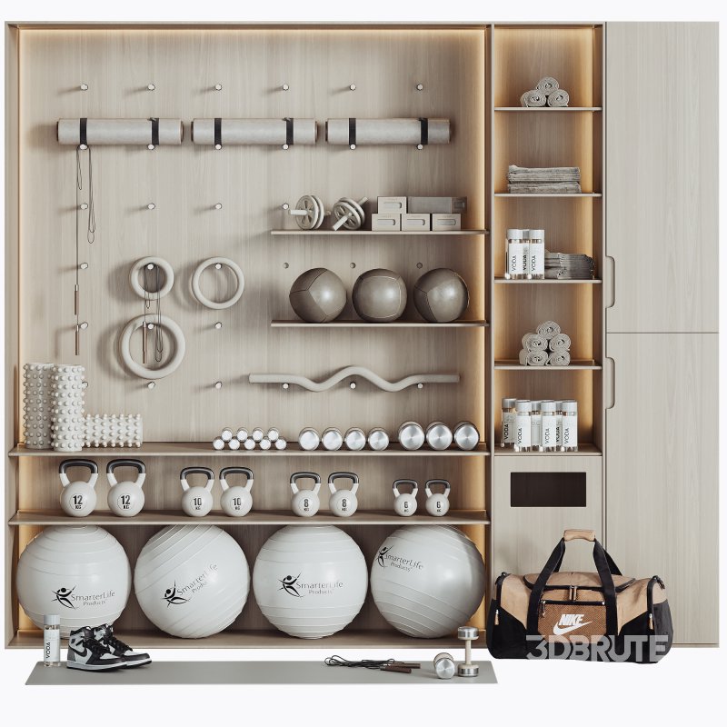 A Rack with gym equipment 02 Image 2