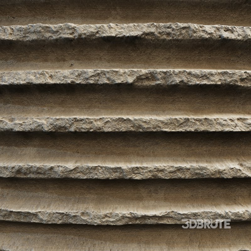 Ribbed Concrete wall 02- Seamless Image 3