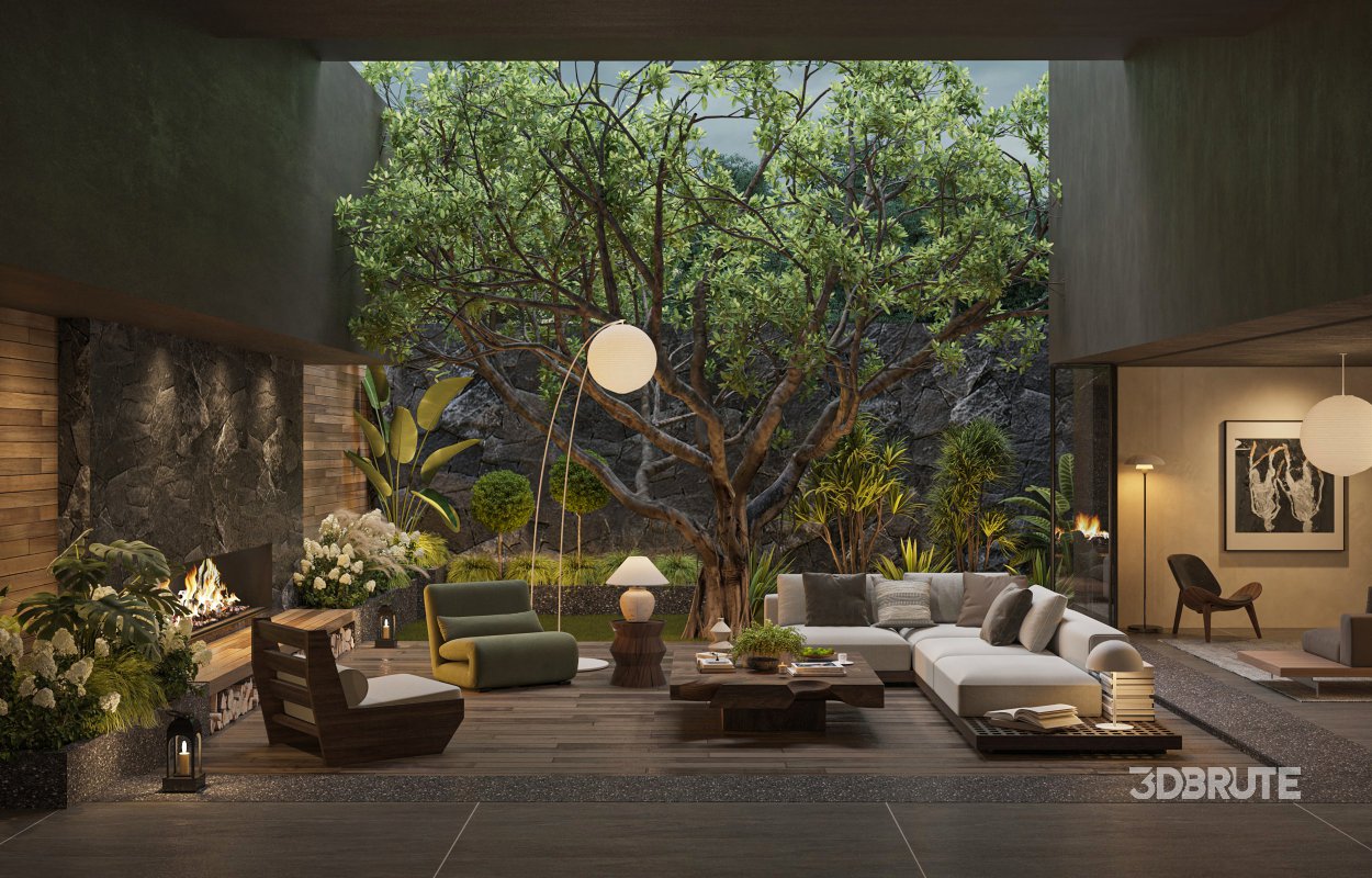 Modern Garden Courtyard Image 1