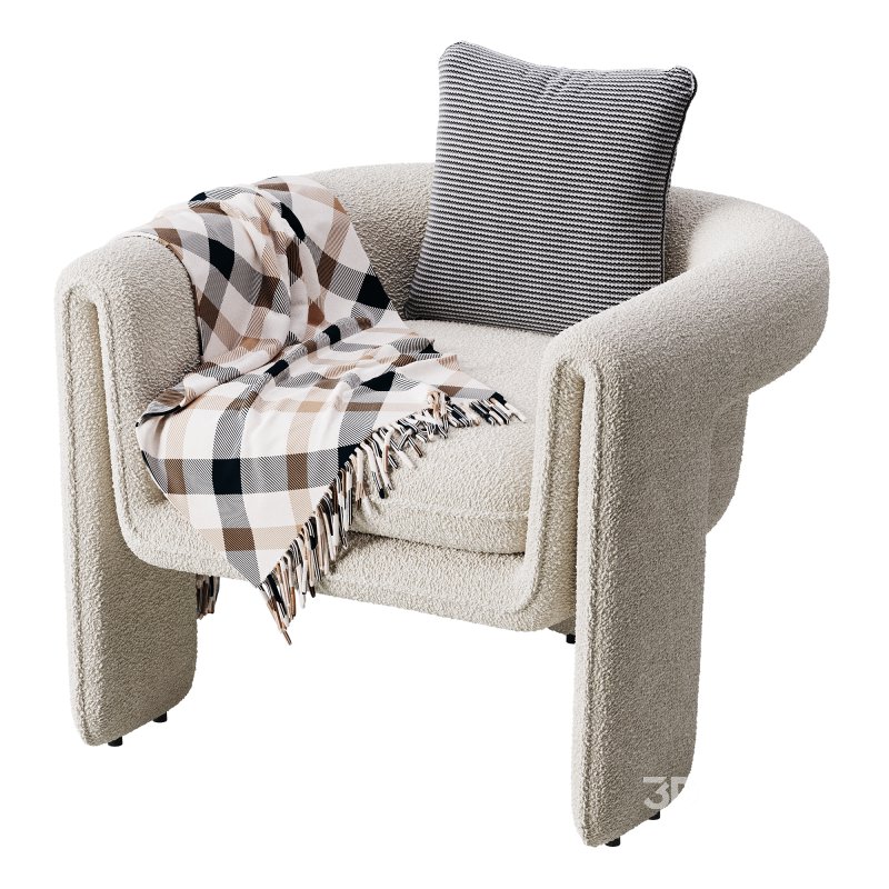 Sculptural Upholstered Lounge Chair Image 12