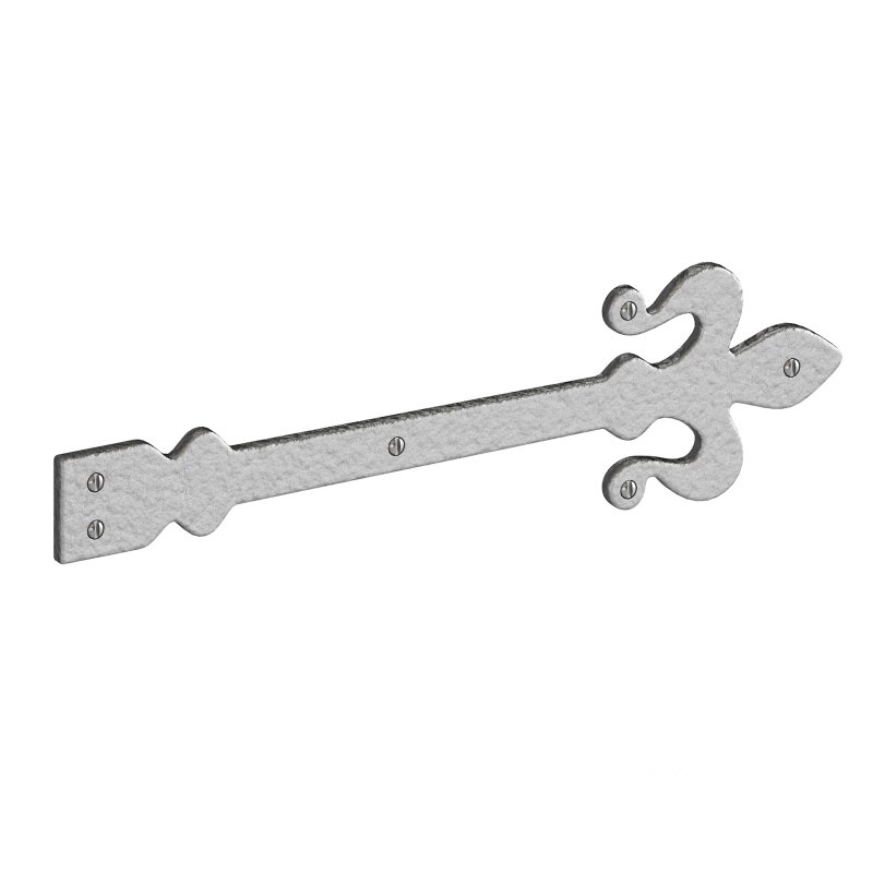 Wrought Iron Dummy Door Hinge Fleur De Lis 16″ Hinges Image 4