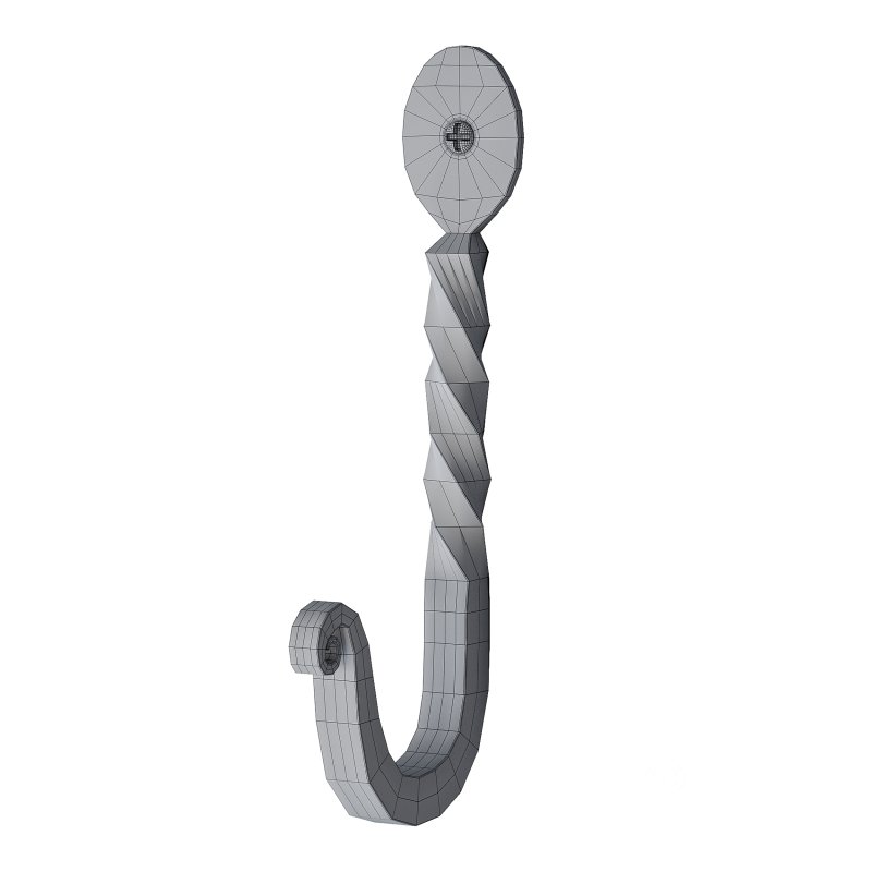 Wrought Iron Twisted Hooks 4.5″ Wall Mount Hanger Hooks Image 14