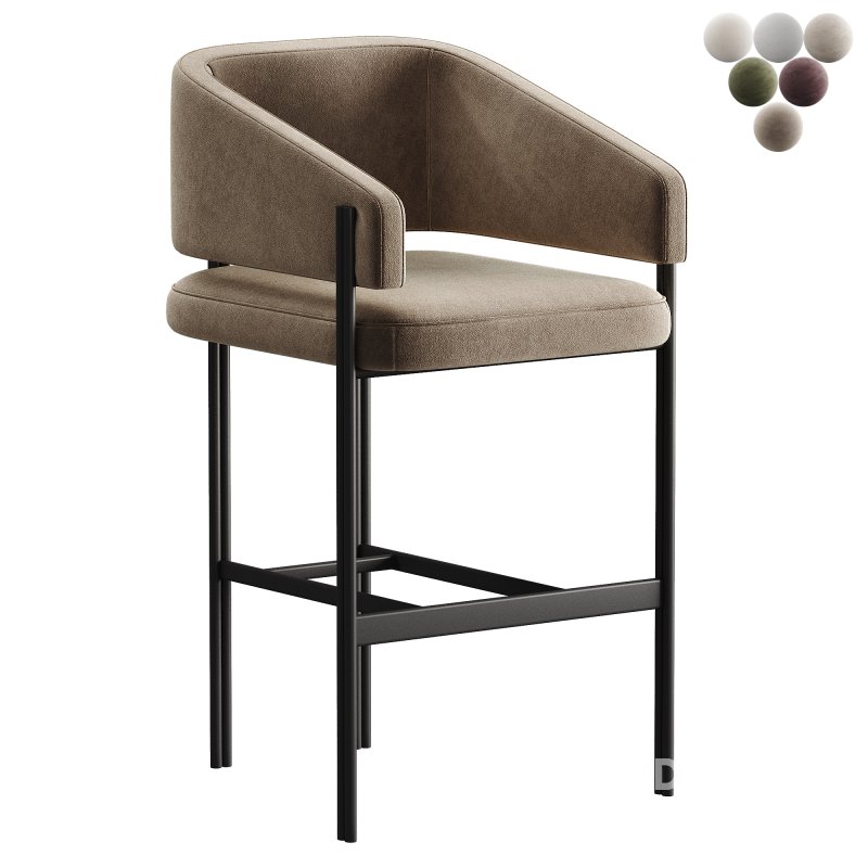 Liang Eimil Tatler Bar Stool Boucle Sand Image 4