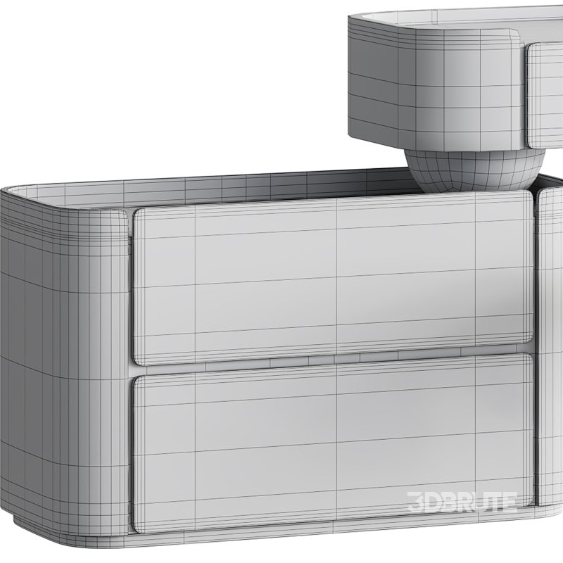 Orren Ellis Ensemble de meuble-lavabo contemporain en bois massif de luxe contemporain Image 15