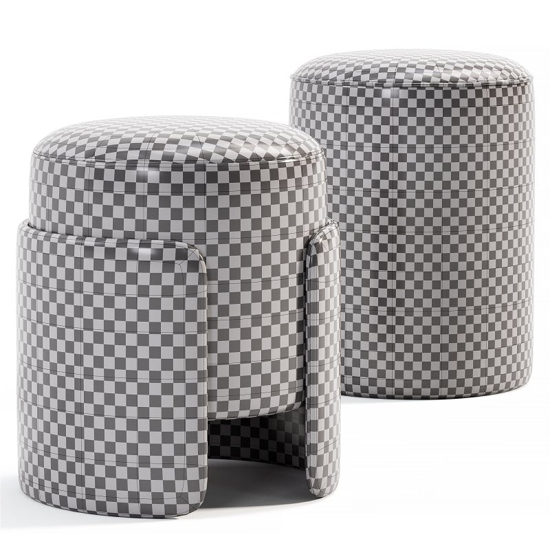 Makeup Stool,Ottoman Black Lines Image 4