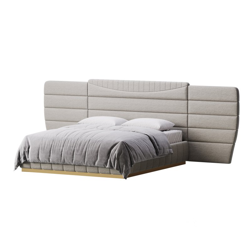 Montecarlo Large Leather Bed Image 11