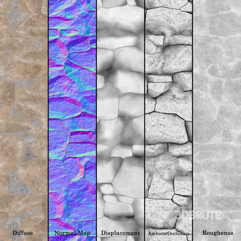 Stone Wall 20 (Seamless) Image 6