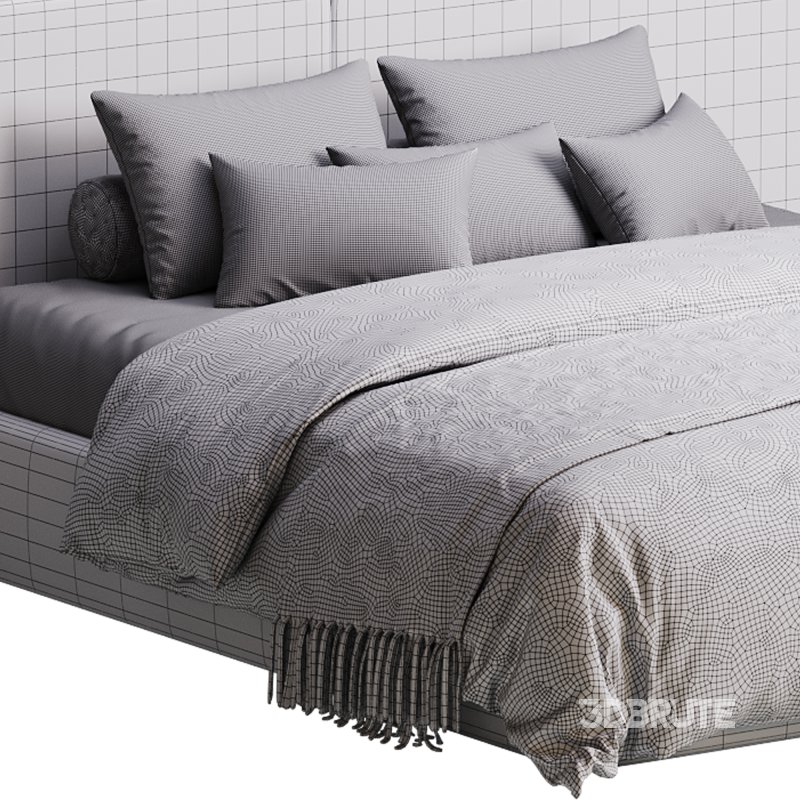 Natural Finish Fabric Pallet Bed Image 15