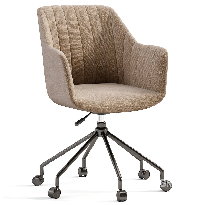 Office Chair Made Of Boucle Fabric Matie Image 3