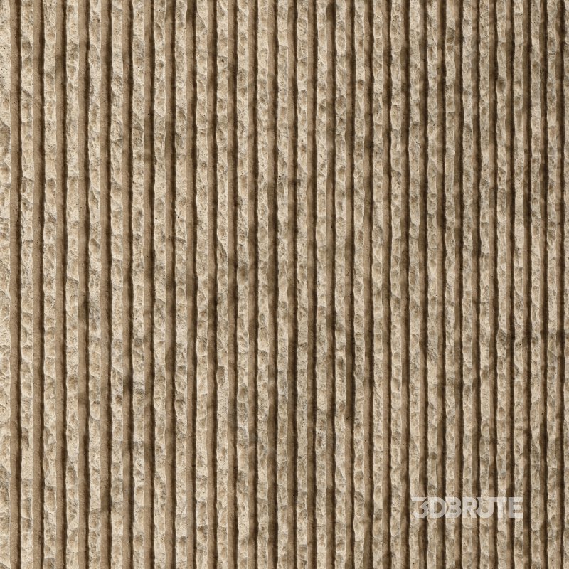 Ribbed Concrete wall 04 (Seamless) Image 5