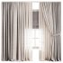 Soft Linen & Sheer Drapes with Roman Blind - Thumbnail 1