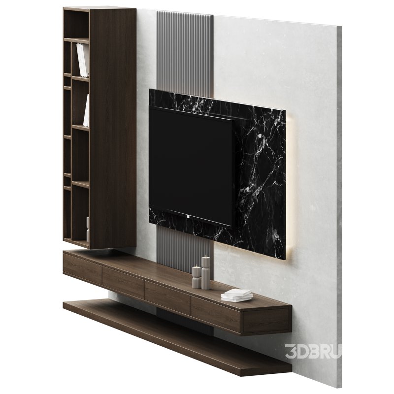 Modern TV Wall 02 Image 3
