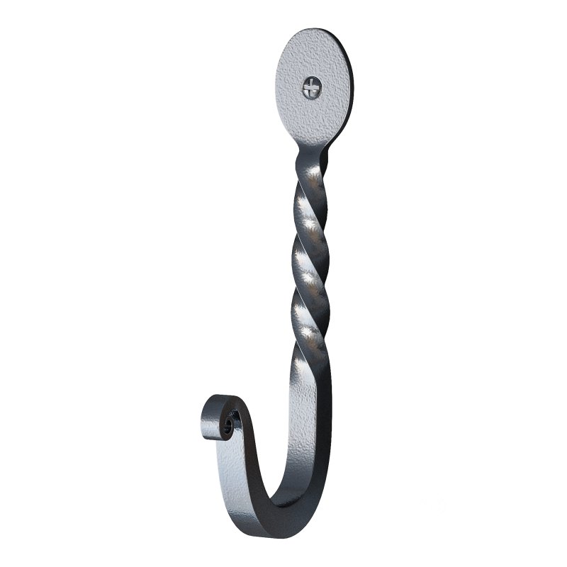 Wrought Iron Twisted Hooks 4.5″ Wall Mount Hanger Hooks Image 5