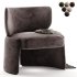 Emilia Gray fabric Lounge Chair - Thumbnail 5