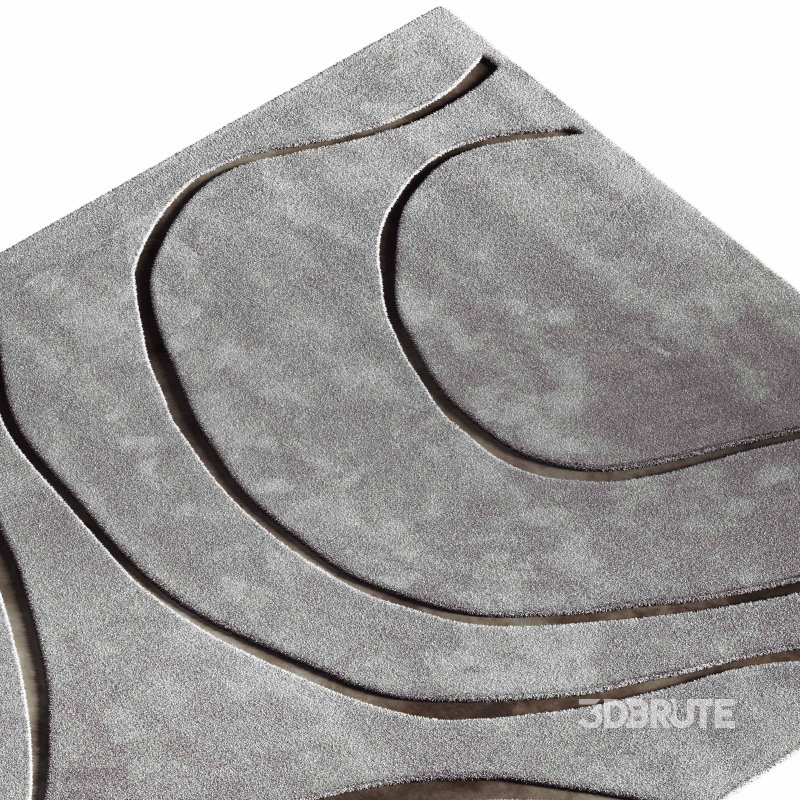 Quaoar Gray Wave Area Rug Image 2