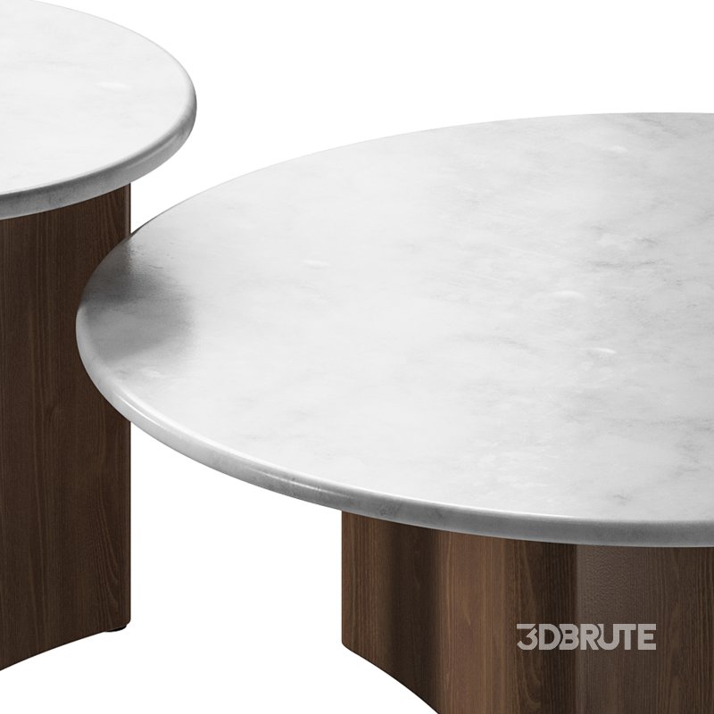 Zafar Nested Marble Coffee Table Image 11