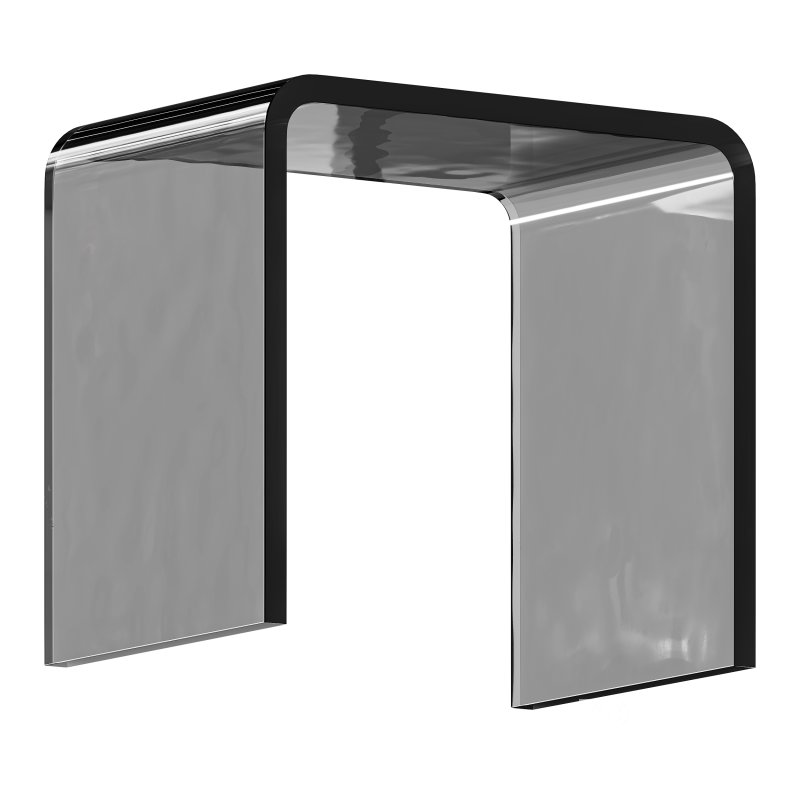 Minimalist Acrylic Side Table – Ottoman Image 8