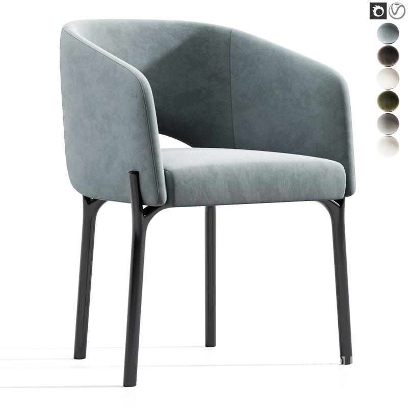 Libra Steel Legs Armchair Image 4