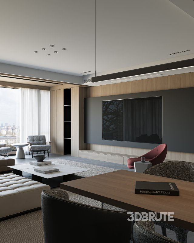 Modern living and dining room Image 7