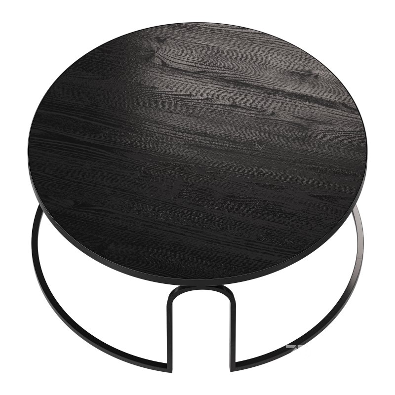Hardin Oak Coffee Table – Full Black Image 7