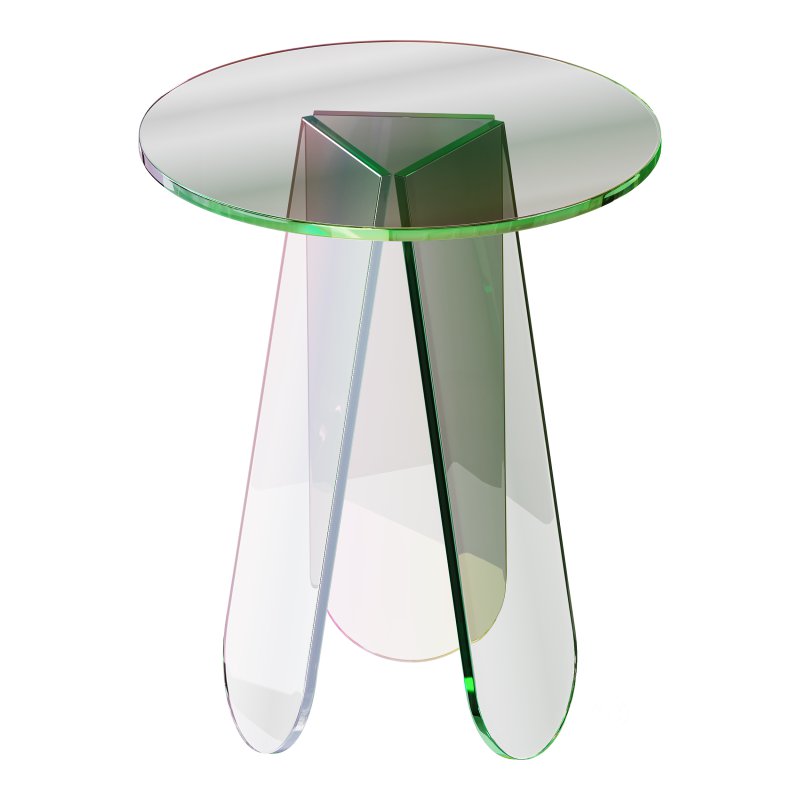 Iridescent Acrylic Side Table Image 5