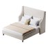 Davis Wingback Sand Velvet bed - Thumbnail 11
