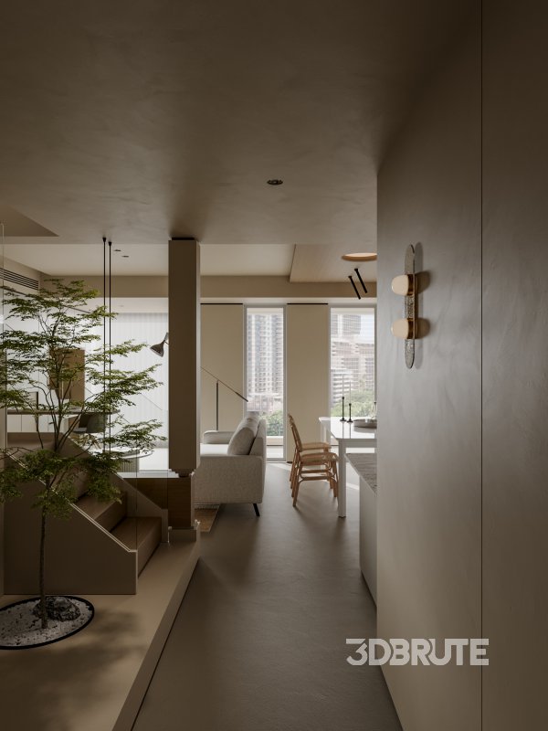 Modern living room dining room kitchen Image 10