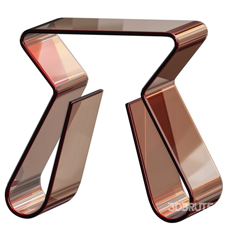 Acrylic Curve Edge Side Table – Minimalist Image 10