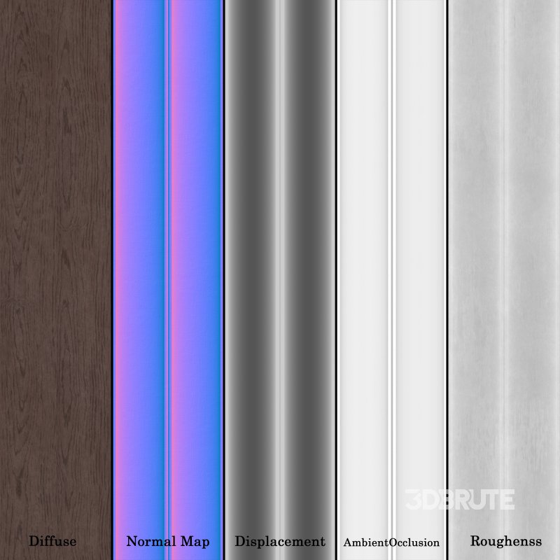 Wood Panel Wall Tile 01 (Seamless) Image 6
