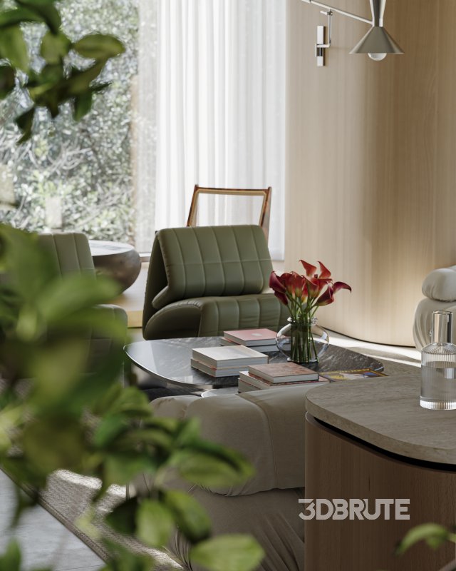 Modern living room dining room kitchen Image 10