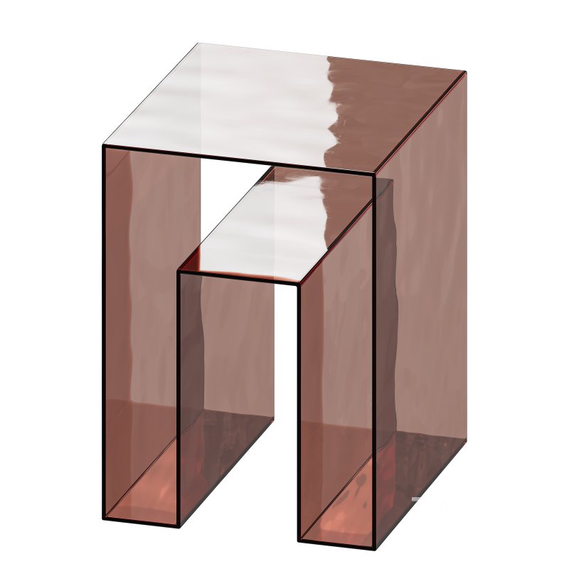 Square Acrylic Side Table – Acrylic – Storage Image 3