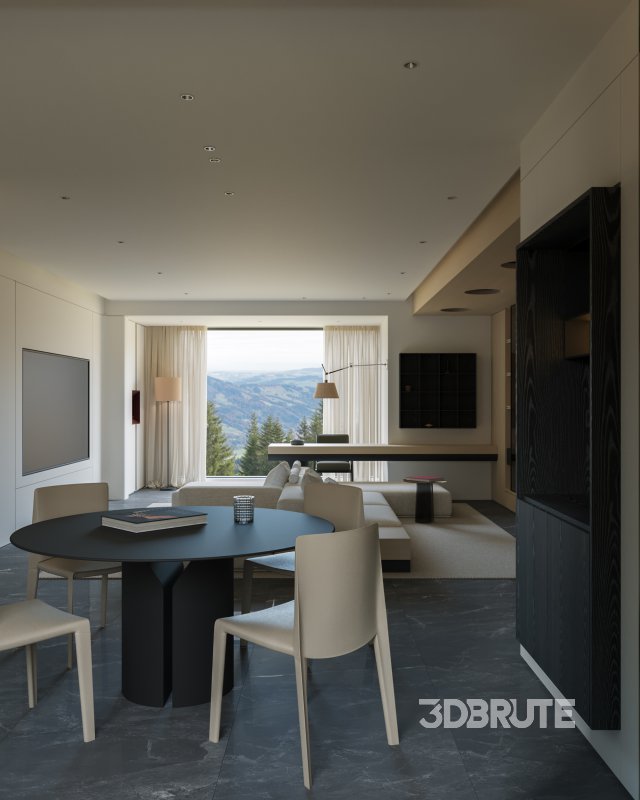 Modern living and dining room Image 4