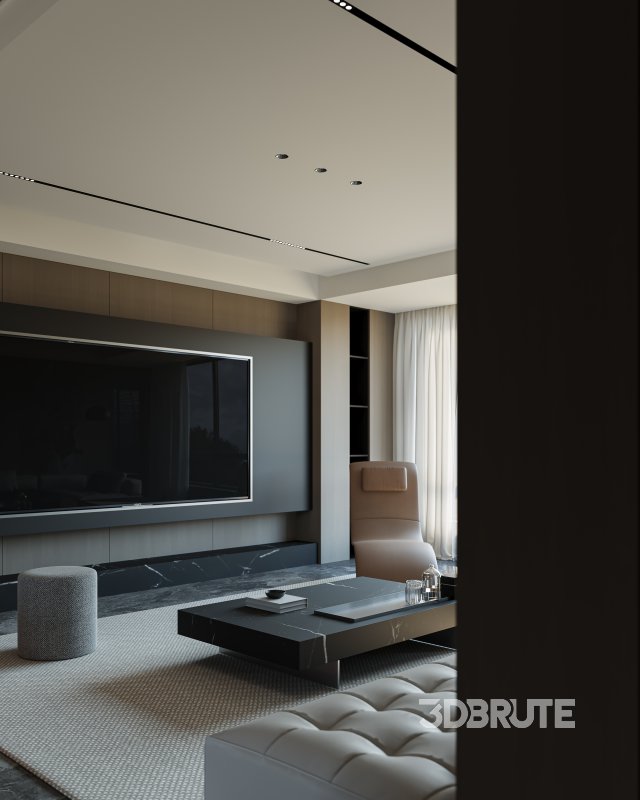 Modern living room dining room kitchen Image 11