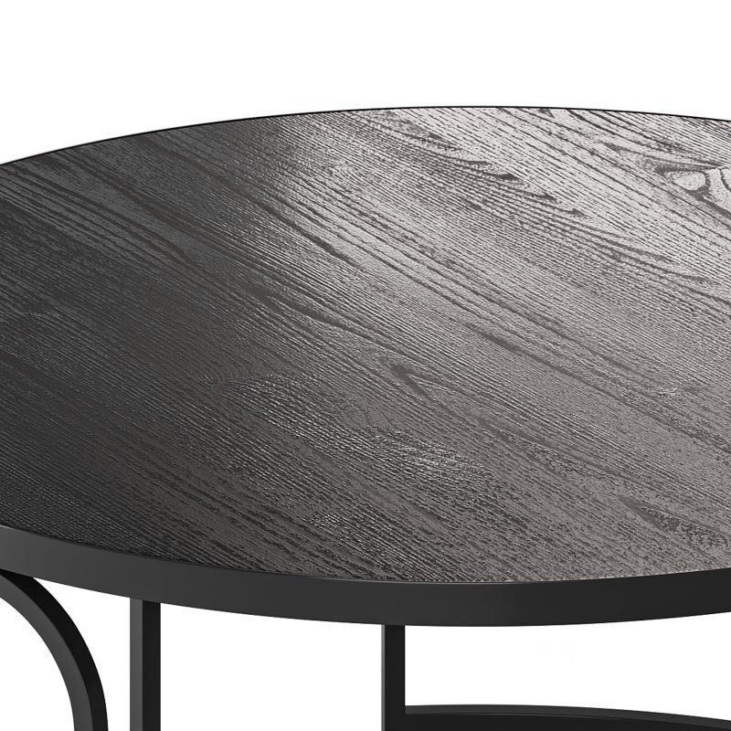 Hardin Oak Coffee Table – Full Black Image 11