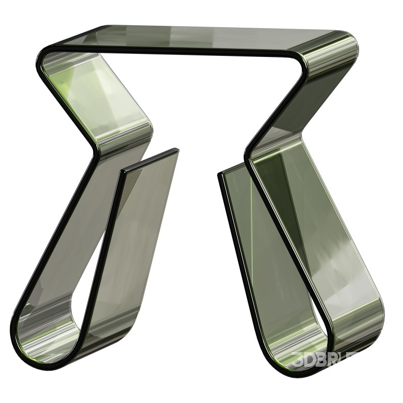 Acrylic Curve Edge Side Table – Minimalist Image 6