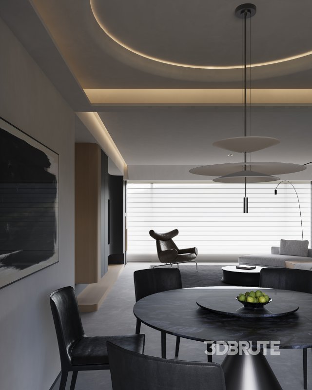 Modern living and dining room Image 3